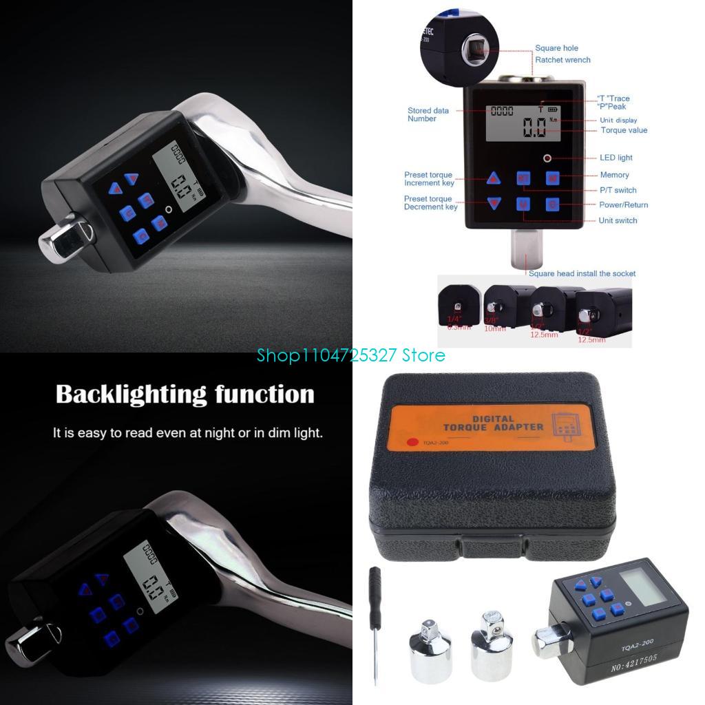 Electronic Torque Adapter 3/8 1/2 Digital - D8KF Torsion Measuring Tester 0.3-340Nm Digital