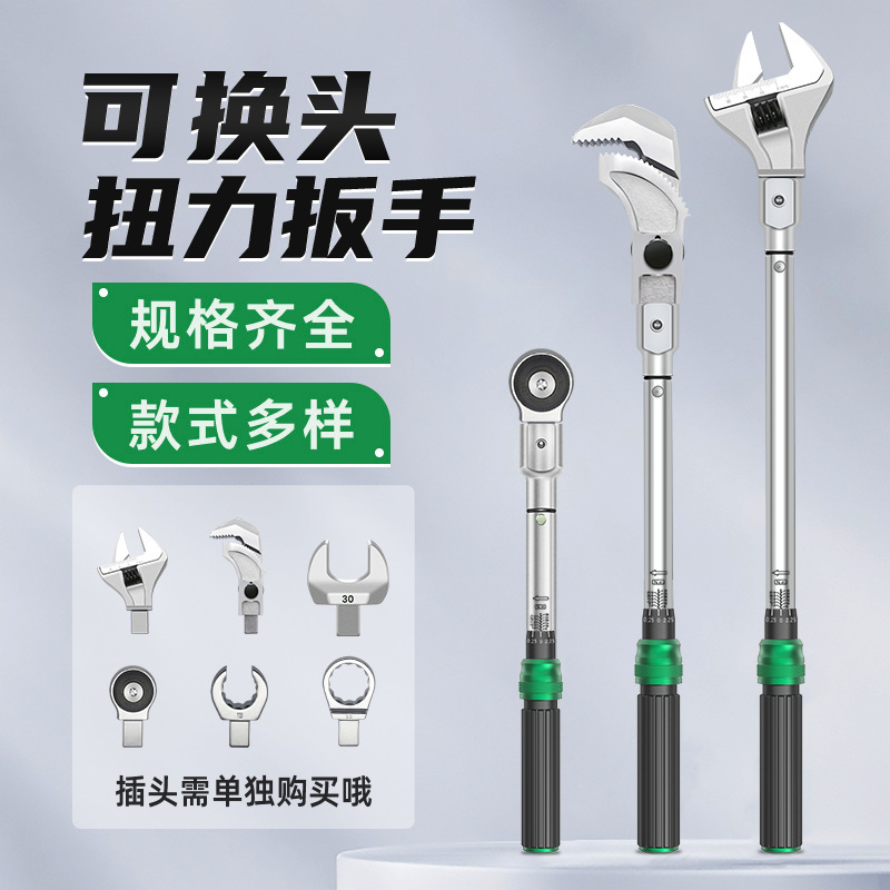 Interchangeable Head Torque Wrench Open - Interchangeable Head Torque Wrench High Precision