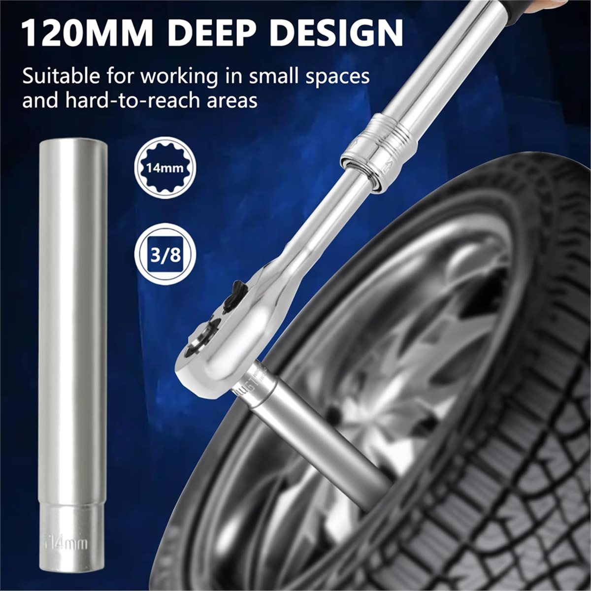 A74U 5PCS Deep Metric Socket S - Impact Socket Thin Wall Deep Metric Set review and price