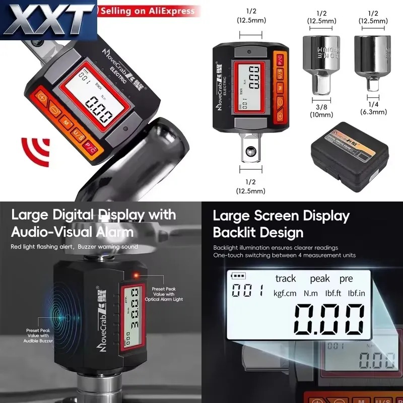 XXT MoveCrab Digital Torque Ad - Electronic Torque Adapter 3/8 1/2 Digital review and price