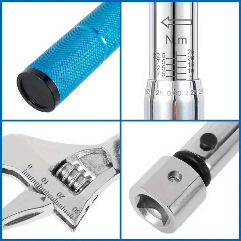 1Pc Adjustable Bike Torque Wre - Interchangeable Head Torque Wrench Open review and price