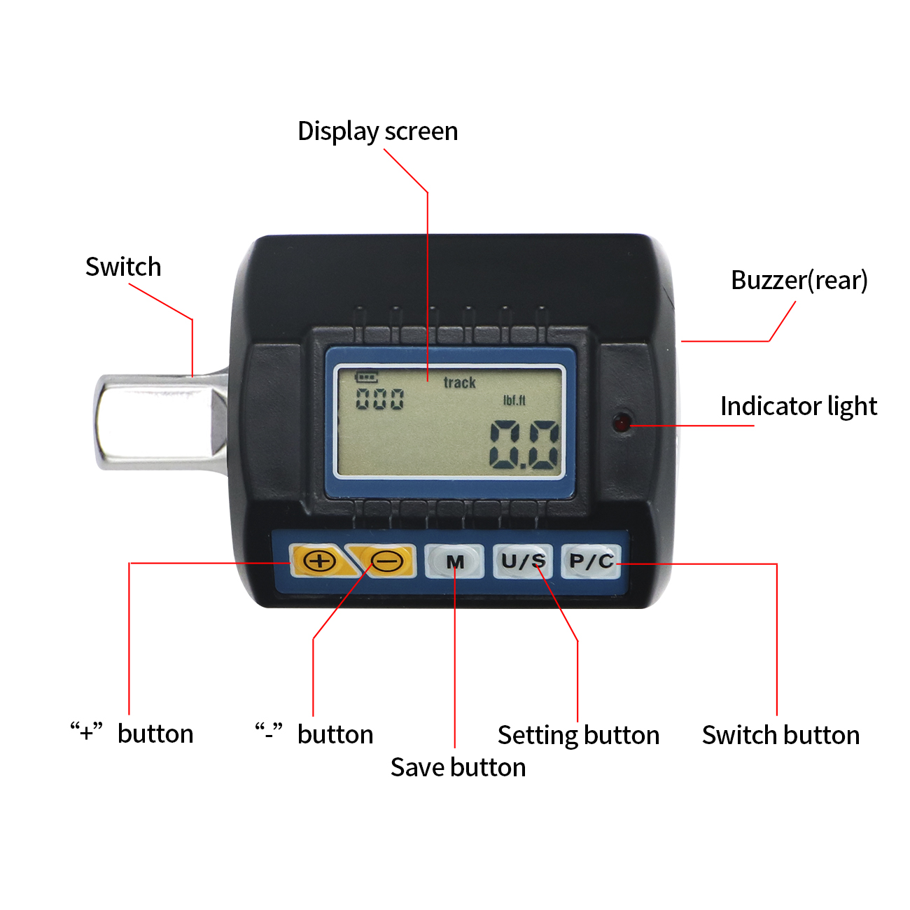 SHAHE Digital Torque Adapter 1 - Electronic Torque Adapter 3/8 1/2 Digital review and price